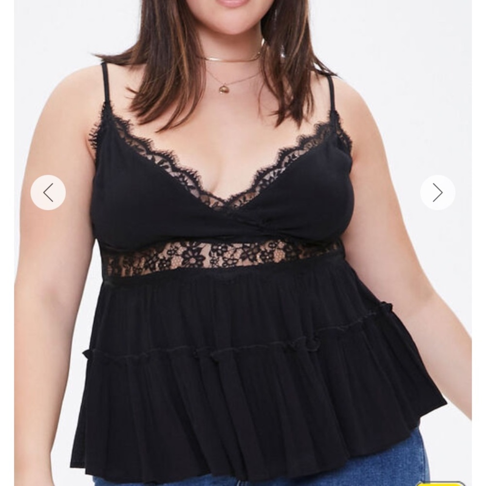LACE BABYDOLL TOP